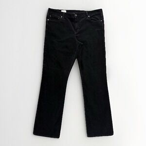 Gap Pants Women Sz 34 Long Black Perfect Boot Corduroy High‎ Rise Bootcut